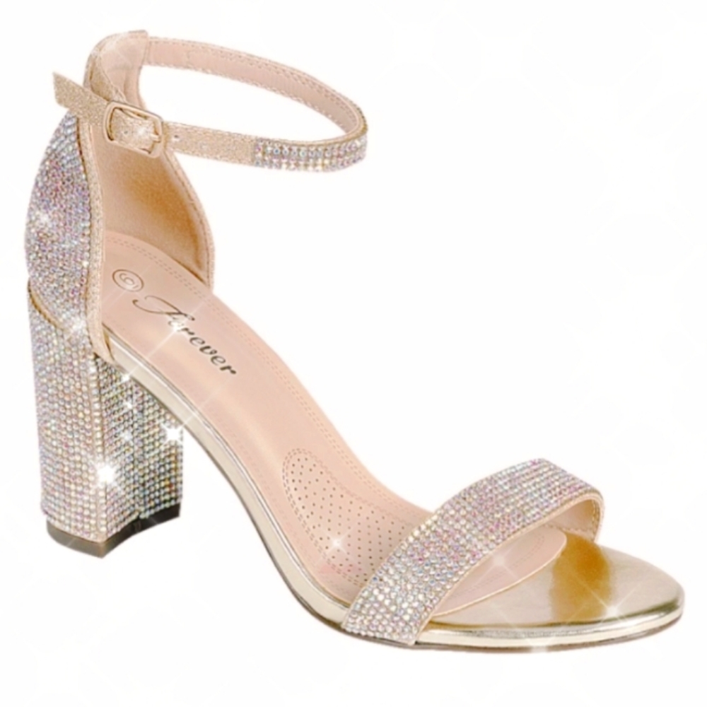 Rhinestone Crystal Dress Sandal- Firm Price
